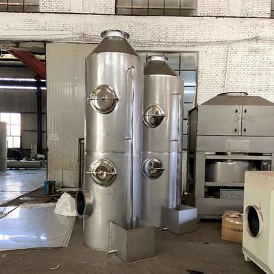 स्टेनलेस स्टील स्प्रे टॉवर खाद्य और रासायनिक निर्माताओं के लिए वायु प्रदूषण नियंत्रण उपकरण